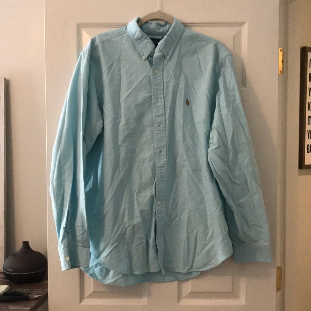 Three long sleeve button down polos
